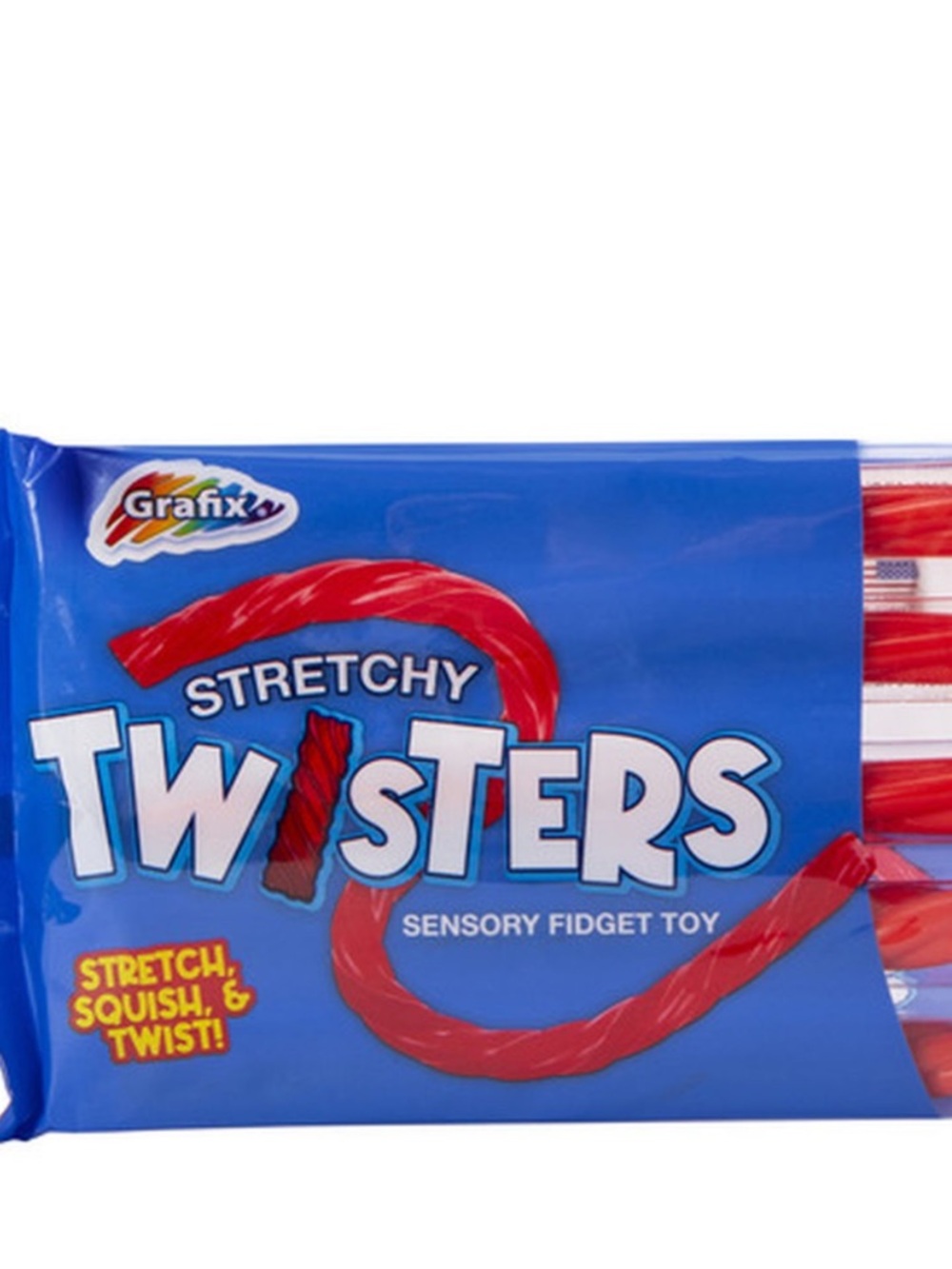 NIB Twister Red Stretchy Sensory Fidget Toy Set Includes 5 Twists